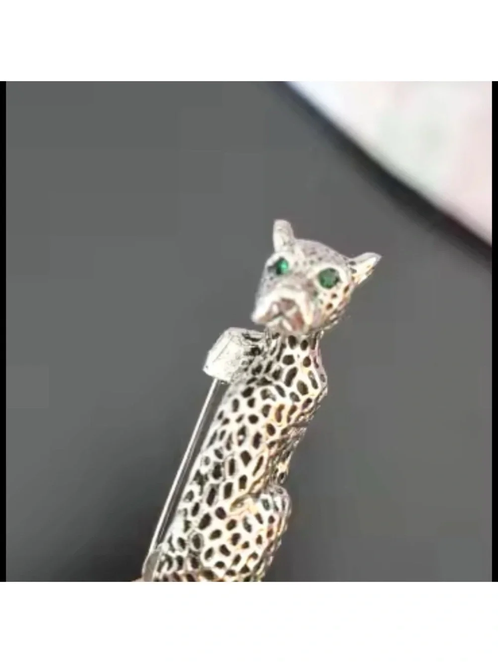 Fashion Jewelry Silver Leopard Pin Brooch